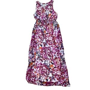 flower maxi dresses uk Paislyn Pleat Jersey Maxi Dress, Blue Floral – Jolie Moi Retail